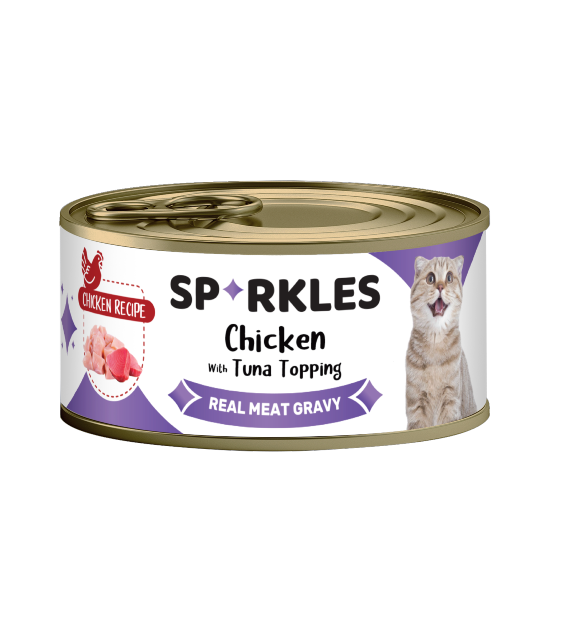 Sparkles Colours Chicken with Tuna Topping Canned Wet Cat Food