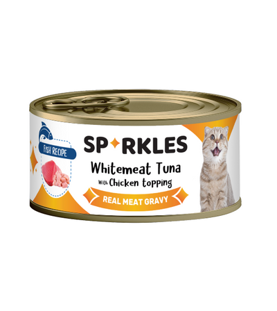 Sparkles Colours Whitemeat Tuna with Chicken Topping Canned Wet Cat Food