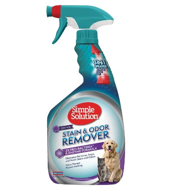 Simple Solution Pet Stain & Odor Remover Floral Fresh Cleaner For Cats & Dogs