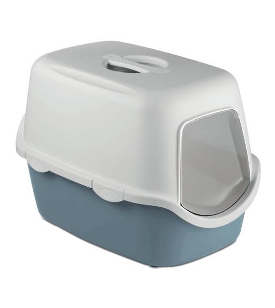 Stefanplast Cathy Filter Cat Litter Box (Steel Blue)