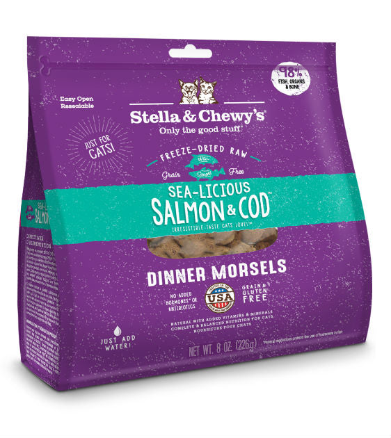 Stella & Chewy's Sea-Licious Salmon And Cod Freeze Dried Cat Food