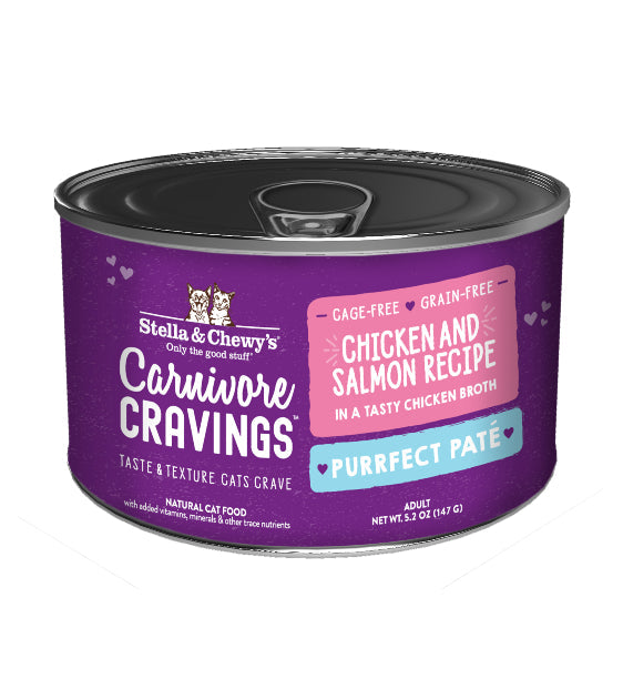 Stella & Chewy's Carnivore Cravings Purrfect Pate Chicken & Salmon Pate Recipe in Chicken Broth