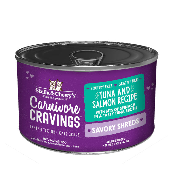 Stella & Chewy's Carnivore Cravings Savory Shreds Tuna & Salmon Recipe in Tuna Broth