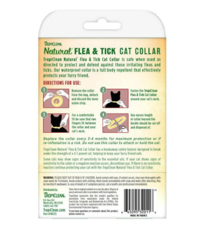 15% OFF:  TropiClean Natural Flea & Tick Cat Collar