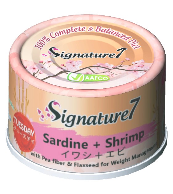 Signature7 Tuesday Sardine & Shrimp Complete Balanced Wet Cat Food