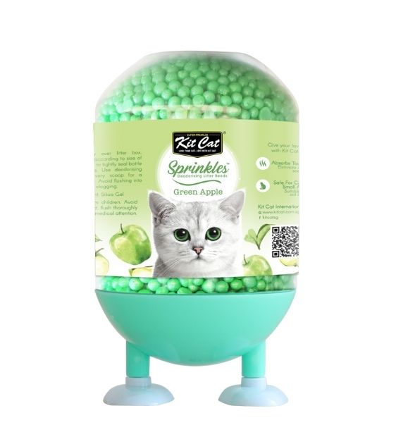 Kit Cat Sprinkles Deodorising Cat Litter Beads (Green Apple)
