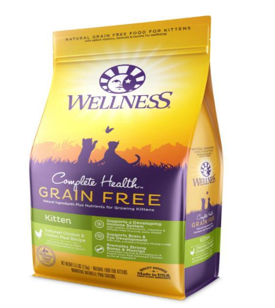Wellness Complete Health Grain Free Kitten Deboned Chicken & Chicken Meal Dry Cat Food