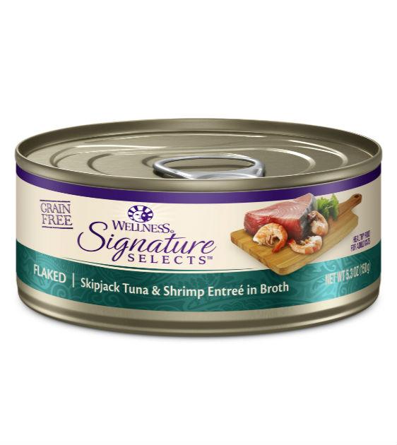 Wellness Core Signature Selects Flaked Skipjack Tuna & Shrimp Wet Cat Food