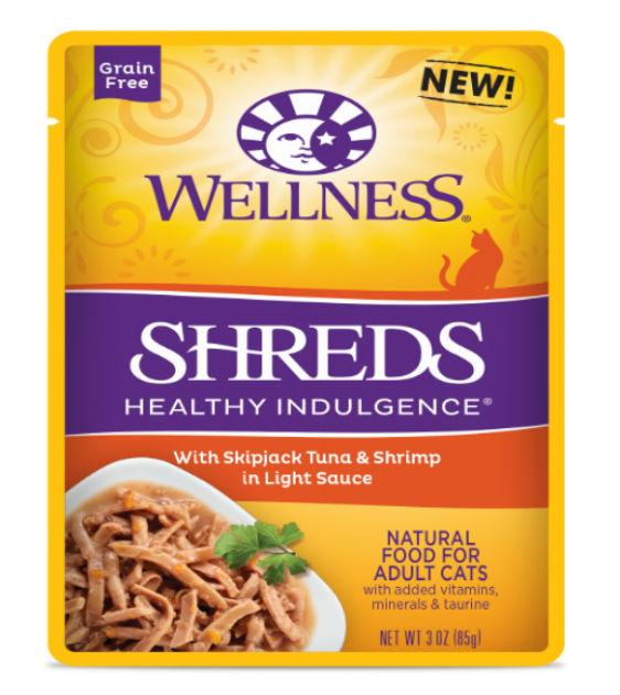 20% OFF: Wellness Healthy Indulgence Shreds Tuna & Shrimp Wet Cat Food