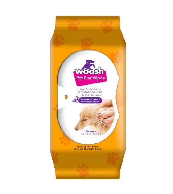Woosh's Pet Ear Wipes For Cats & Dogs