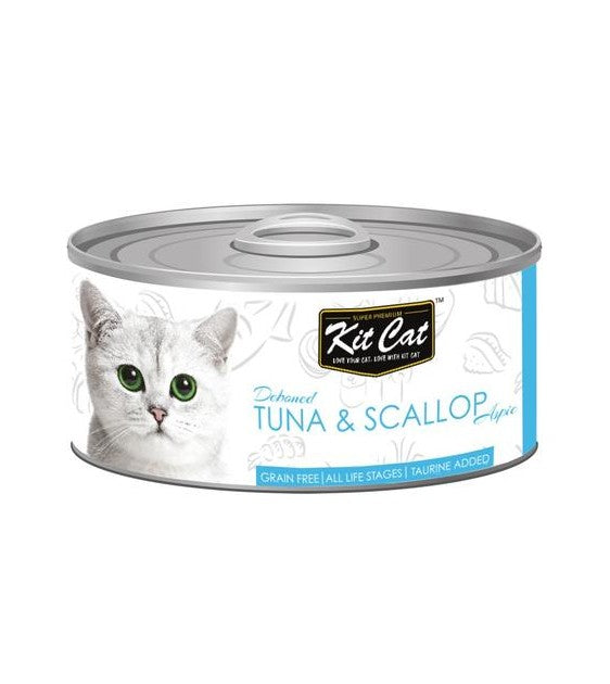 Kit Cat Deboned Tuna & Scallop Aspic Grain Free Wet Cat Food
