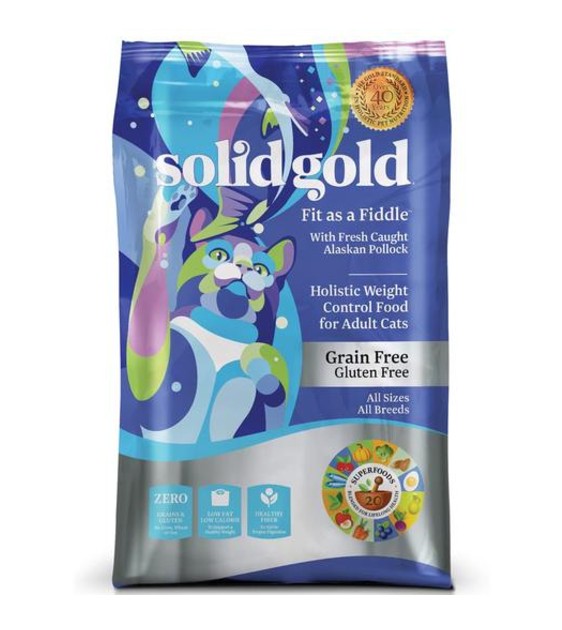 Solid Gold Fit as a Fiddle Weight Control (Alaskan Pollock) Grain-Free Dry Cat Food